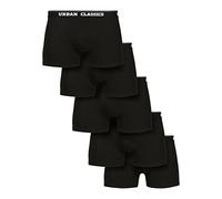 Urban Classics Organic Boxer Shorts 5-Pack Caleçon Boxeur, Noir + Noir + Noir + Noir + Noir, 5XL Homme