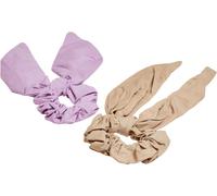 Urban Classics Ornement pour cheveux 'Scrunchies' beige / violet, Taille One Size