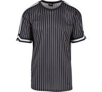 Urban Classics Oversized Striped Mesh Short Sleeve T-shirt Noir XL Homme