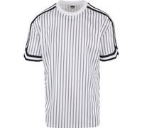 Urban Classics Oversized Striped Mesh Short Sleeve T-shirt Blanc M Homme