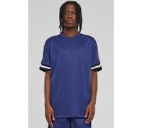 Urban Classics Oversized Stripes Mesh Tee Darkblue Taille: S | T-shirts avec imprimés Outlet | Homme | Bleu