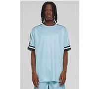 Urban Classics Oversized Stripes Mesh Tee Oceanblue Taille: S | T-shirts avec imprimés Outlet | Homme | Bleu