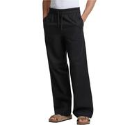 Urban Classics Pantalon ample en coton et lin Noir L Homme