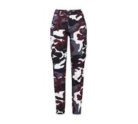 Urban Classics Femme Ladies High Waist Camo Cargo Pantalon, Multicolore (Wine Camo 02244), XS EU
