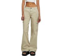 Urban Classics Pantalon Cargo Droit Taille Haute en Denim Femme