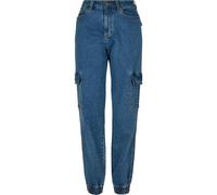 Urban Classics Pantalon Cargo Femme en Denim Organique Stretch Délavé Bleu Clair 29