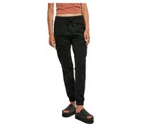 Urban Classics Bas de jogging cargo Taille haute Femme Noir M
