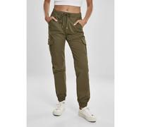 Urban Classics Pantalon de jogging cargo Taille haute Vert 4XL Femme