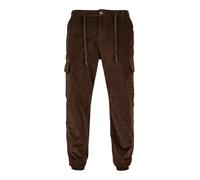 Urban Classics Pantalon de Jogging Cargo en Velours côtelé, Vert Olive foncé, 31-35 Homme