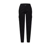 Urban Classics Pantalon cargo femme, taille haute, chevilles resserrées, poches latérales, Black 34