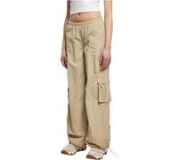 Urban Classics Pantalon Cargo Nylon Crinkle Ample Femme Pantalon Cargo Noir Cargo