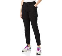 URBAN CLASSICS Pantalon Cargo pour Femme, Taille Haute, Chevilles Resserrées, Poches latérales Plaquées, 98% Coton 2% Élasthanne, Black, Taille 27