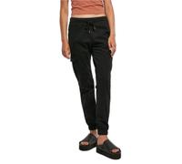 Urban Classics Pantalon cargo taille haute femme noir - jogger en sergé extensible XL