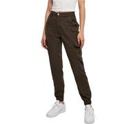 Urban Classics Ladies High Waist Cargo Pants Pantalon, Marron, 32 Femme