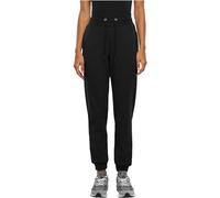 Urban Classics Pantalon de Jogging pour Femme en Pur Coton Bio avec Poignets au Niveau de la Jambe, Pantalon de Sport pour Femme Taille Haute, Tailles XS à 5XL, Noir, XXL