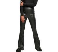 Urban Classics Pantalon évasé en cuir synthétique Femme Noir Taille S