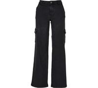 Urban Classics Pantalon femme Ladies High Waist Straight Denim Cargo Pants 32