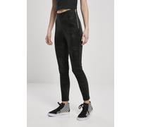 Urban Classics Pantalon femme Ladies Washed Faux Leather Pants Black 5XL