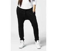 Urban Classics Pantalon sarouel molleton léger Femme Noir Taille XS