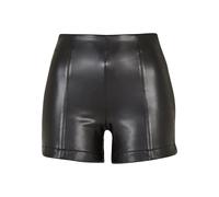 Urban Classics Ladies Synthetic Leather Shorts, Black, 3XL Femme