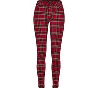 Urban Classics - Pantalon skinny tartan Femme Multicolore (Red/Blk) Taille 52 (34)