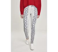 Pantalon en toile de Urban Classics - Pantalon Skinny Stretch Serpent Femme - M à L - pour Femme - blanc cassé/gris L