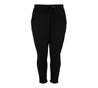 Urban Classics Pantalon de sport femme Open Edge Terry Turn Up - Noir - Coupe loose - 4XL EU