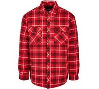 Urban Classics Plaid Quilted Shirt Jacket Red/black Taille: S | Vestes militaires Outlet | Unisex | Rouge