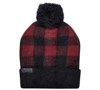 Urban Classics Pom Beanie Bonnet, Black/Red, Taille Unique Mixte