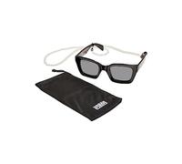 Urban Classics Poros Lunettes de Soleil avec chaîne, Noir/Noir, Taille Unique Mixte