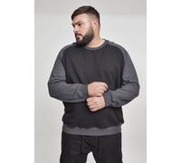 Urban Classics Pull 2-tone Raglan Crewneck Black/Cha 3XL