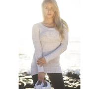 Urban Classics Pull femme col large tricoté Blanc Taille S