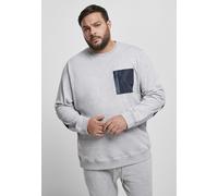 Urban Classics Pull Military Crew Grey/Midnightnavy XXL