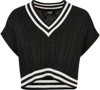 Urban Classics Sweatshirt femme Ladies Cropped Knit College Slipover Black M
