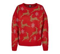 Urban Classics Pull-over noisette / rouge / blanc, Taille M