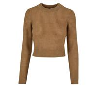 Urban Classics Pull court en maille gaufrée Beige Femme Taille L