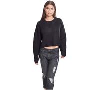Urban Classics Ladies Wide Oversize Sweater Maillot de survtement, Black, XL Femme