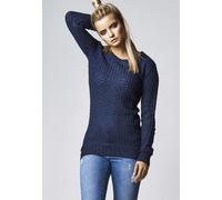 Urban Classics Pull pour femme Ladies Long Wideneck Sweater Navy M