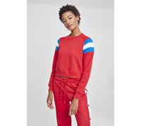 Urban Classics Pullover femme Ladies Sleeve Stripe Crew Firered/Brightblue/White XS