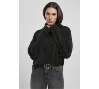 Urban Classics Pulls femme Ladies Oversized Turtleneck Feather Sweater Black XS