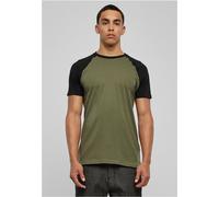 Urban Classics - RAGLAN T-Shirt contrasté oliv / schwarz XXL