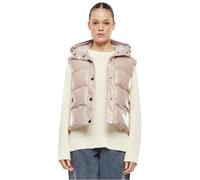 Urban Classics - Recycled Shiny Puffer Vest with Hood Veste sans manches - XS - Rose