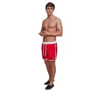 Urban Classics Short de bain Retro Rouge Homme S