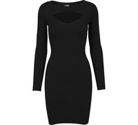 Urban Classics Robe À Découpes Femme Robe Courte Noir S 35% Viscose, 35% Acrylique, 30% Nylon