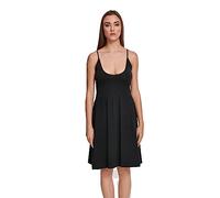 Urban Classics Robe Bretelles Fines Femme Robe Courte Noir S 95% Coton, 5% Élasthanne