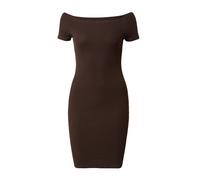 Urban Classics Robe à épaules dénudées côtelées pour Femme, Marron