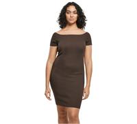 Urban Classics Robe Côtelée Bardot en Jersey Courte, Sans Motif