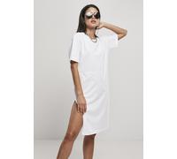 Urban Classics Robe T-shirt bio oversize fendue manches courtes Blanc M Femme