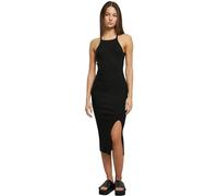 Urban Classics - Robe midi côtelée sans manches bretelles croisées Noir 2XL Femme