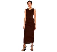 Robe longue femme Urban Classics Ruffled Mesh Marron S